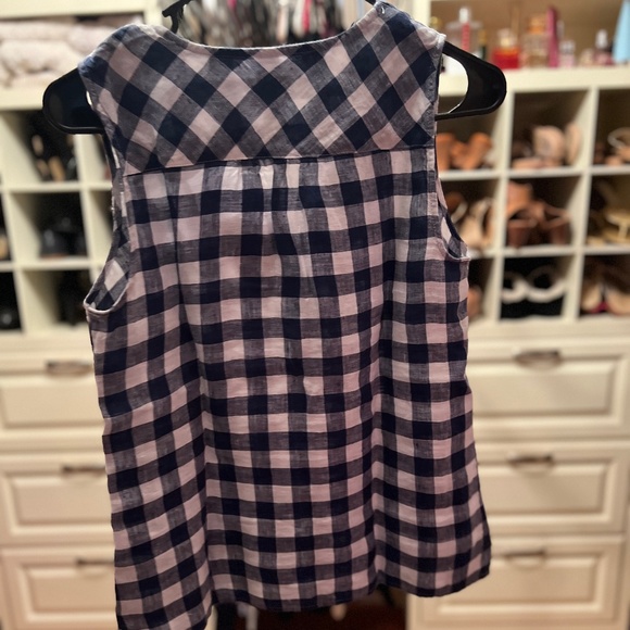 Talbots, Petite Size P, Blue and white sleeveless top - Picture 2 of 4